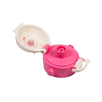 Bidon szkolny ze słomką Akuku 480 ml, pink