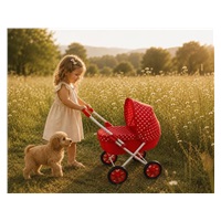 Wózek dziecięcy dla lalek New Baby Ania red