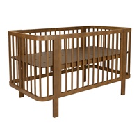 Owalne łóżeczko dziecięce Klara New Baby, orzechowe