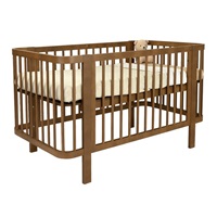 Owalne łóżeczko dziecięce Klara New Baby, orzechowe