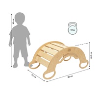 Drewniany bujak równoważny Montessori naturalny