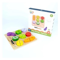 Drewniany sorter Montessori z warzywami do krojenia