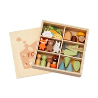 Drewniany zestaw Montessori 40 figurek Las