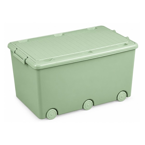 Uniwersalny pojemnik na zabawki na kółkach Tega light green