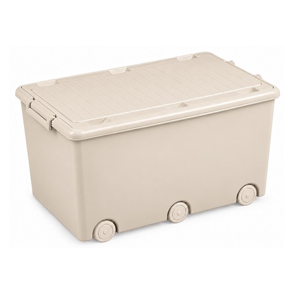 Uniwersalny pojemnik na zabawki na kółkach Tega light beige