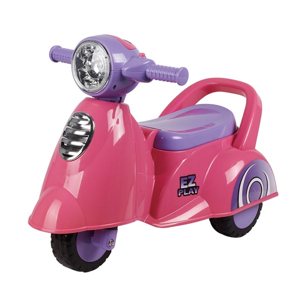 Dziecięcy jeździk z dźwiękiem Baby Mix Scooter różowy