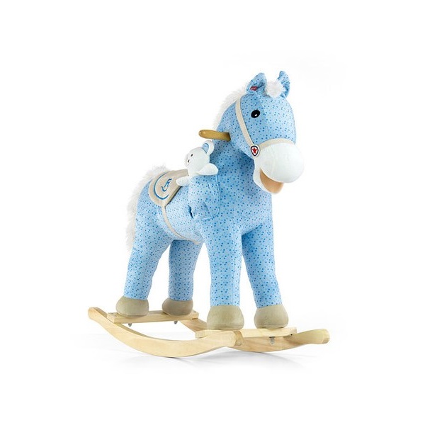 Koń na biegunach z melodią Milly Mally Pony niebieski